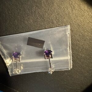 Amethyst 925 Stud Earrings